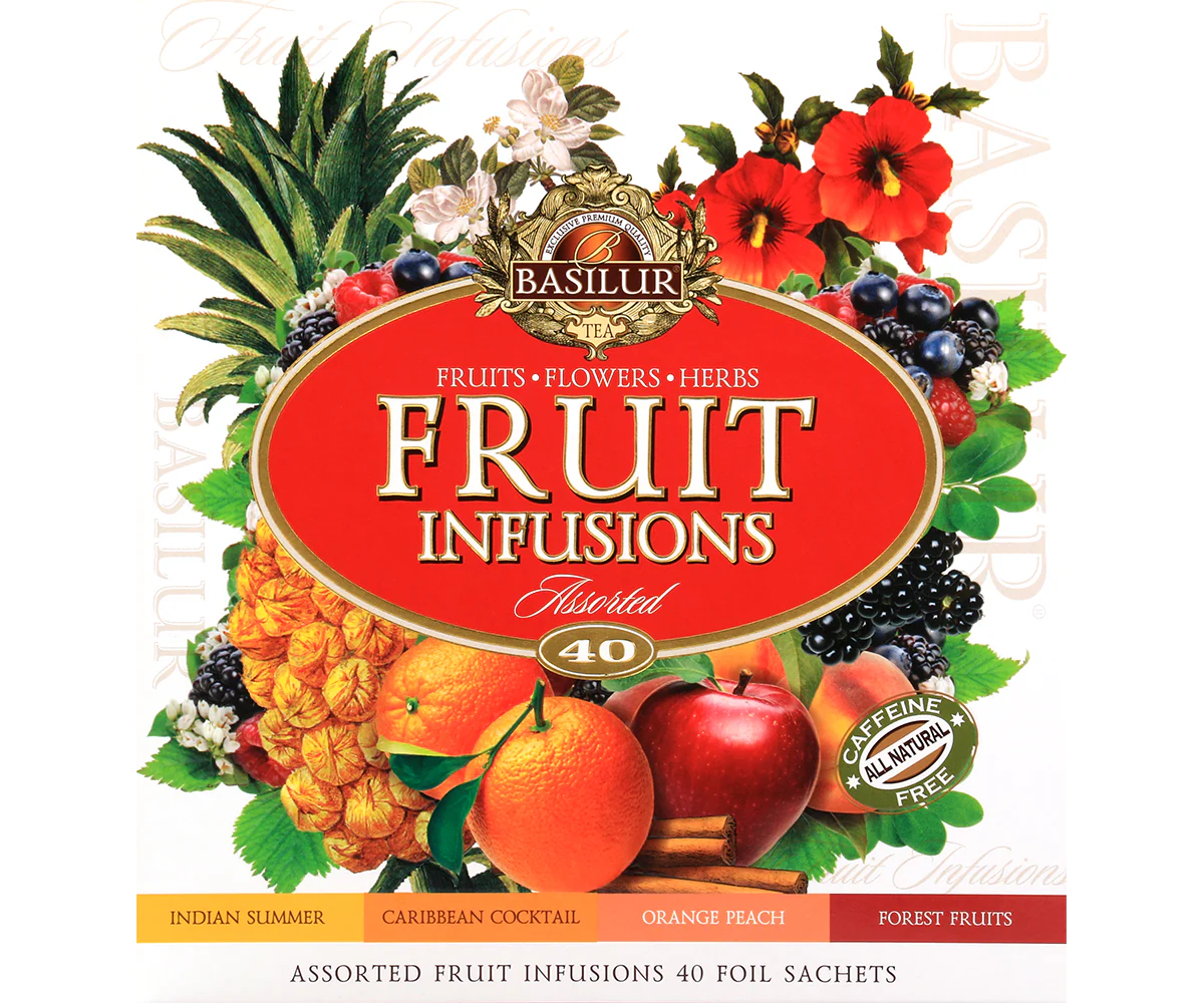 Assorted Fruit Infusions Gift - 4 Flavours - 40 Enveloped Tea Bags - Image 3