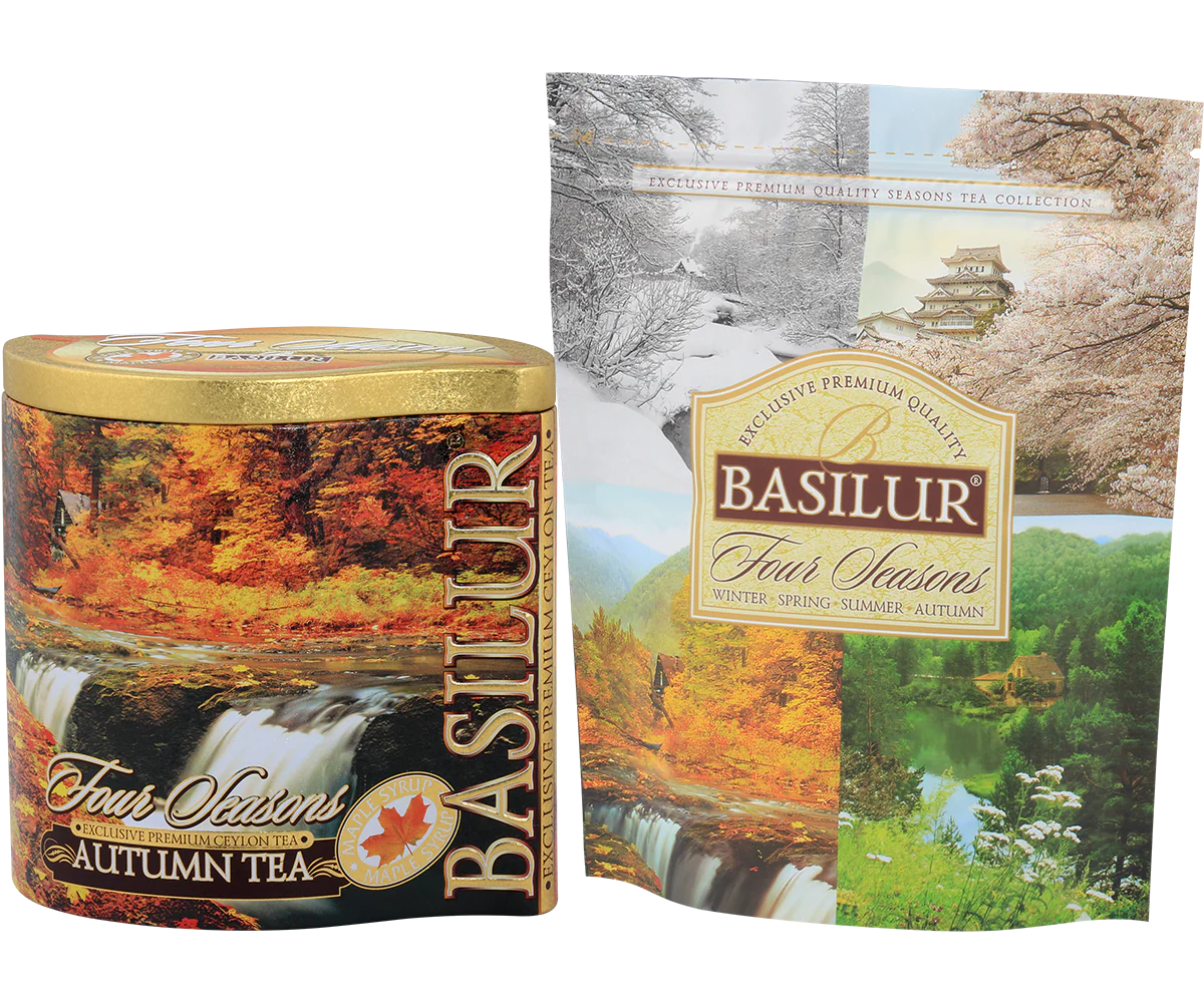 Autumn Tea Tin Caddy - 100g Loose Leaf Black Tea - Image 3