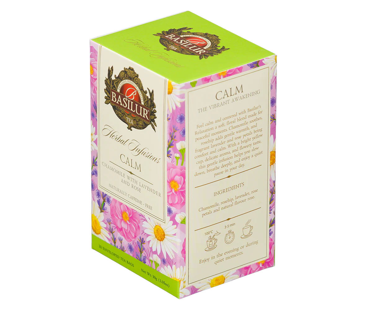 Basilur Calm Herbal Tea - 20 Enveloped Tea Bags - Image 4