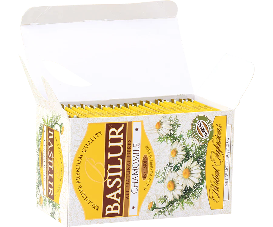 Basilur Camomile Tea - 25 Enveloped Tea Bags - Image 4