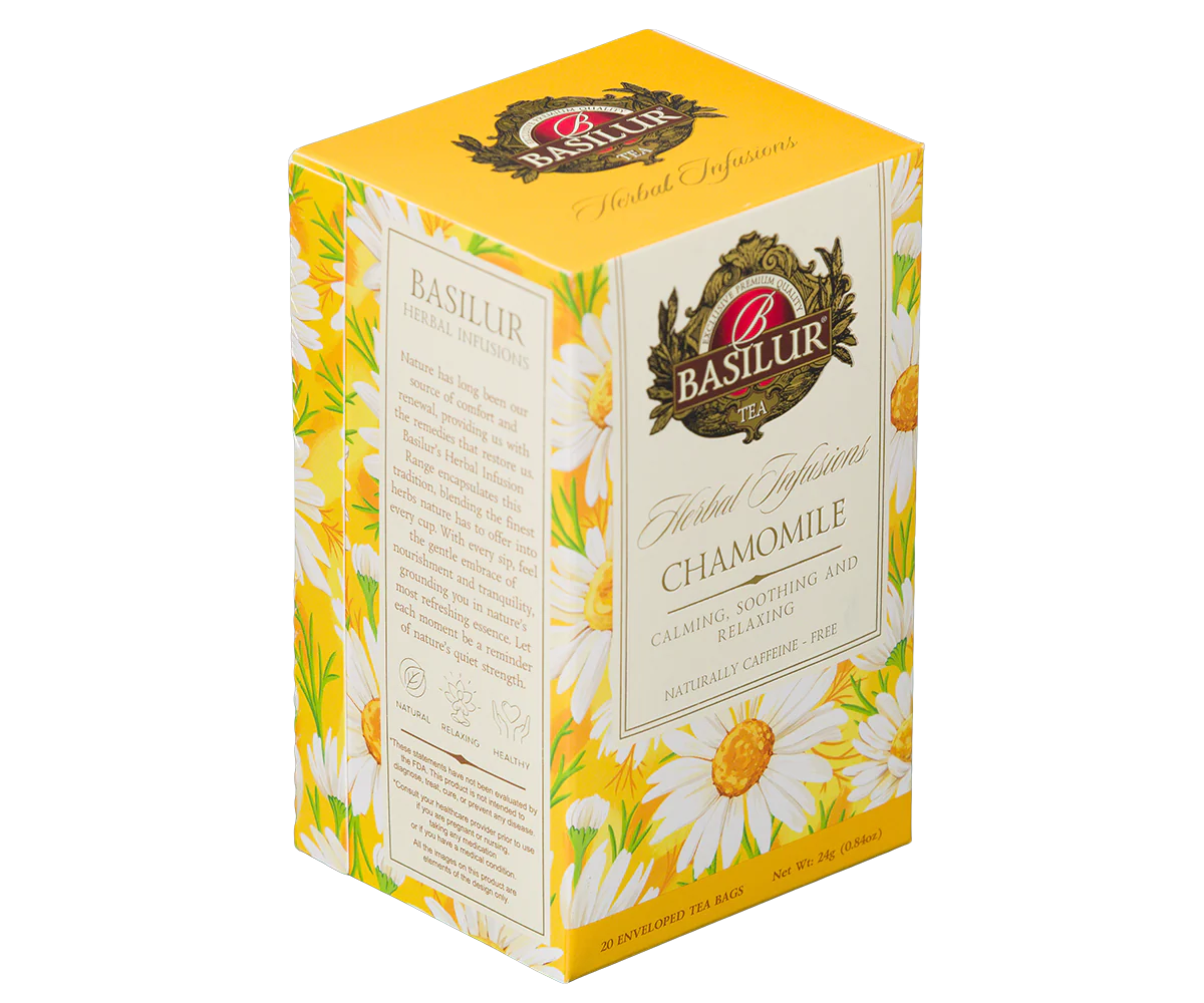 Basilur Chamomile Herbal Tea - 20 Enveloped Tea Bags