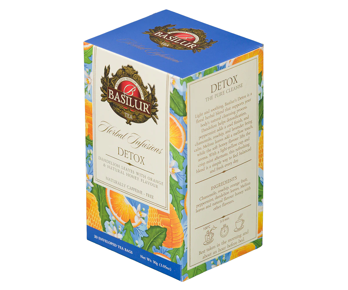 Basilur Detox Herbal Tea - 20 Enveloped Tea Bags - Image 4