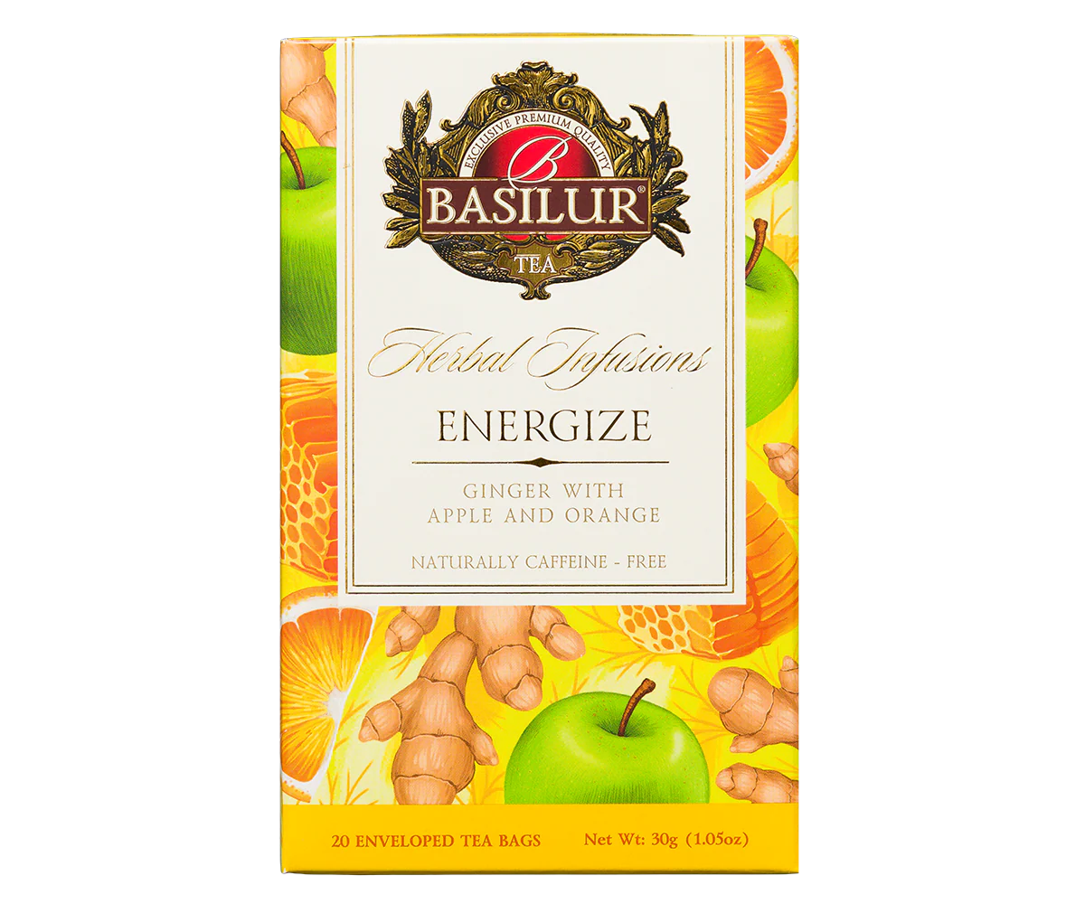 Basilur Energize Herbal Tea - 20 Enveloped Tea Bags - Image 5