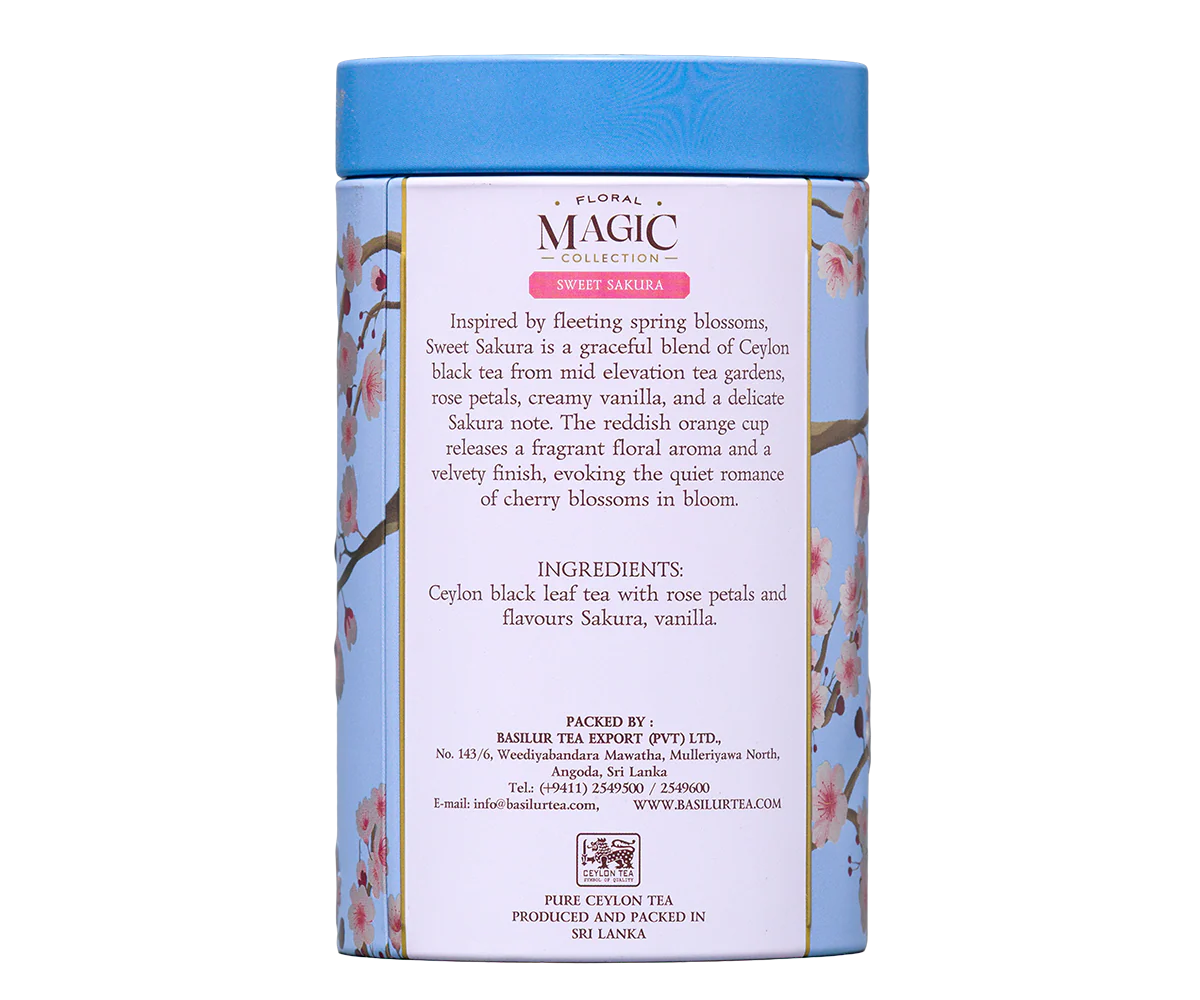 Basilur Floral Magic- Sweet Sakura - 75g Loose Leaf Tin - Image 4
