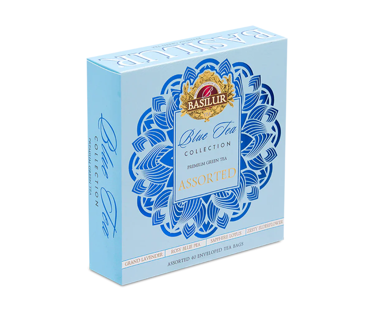 Basilur Blue tea - 4 Flavours - 40 Enveloped Tea Bags