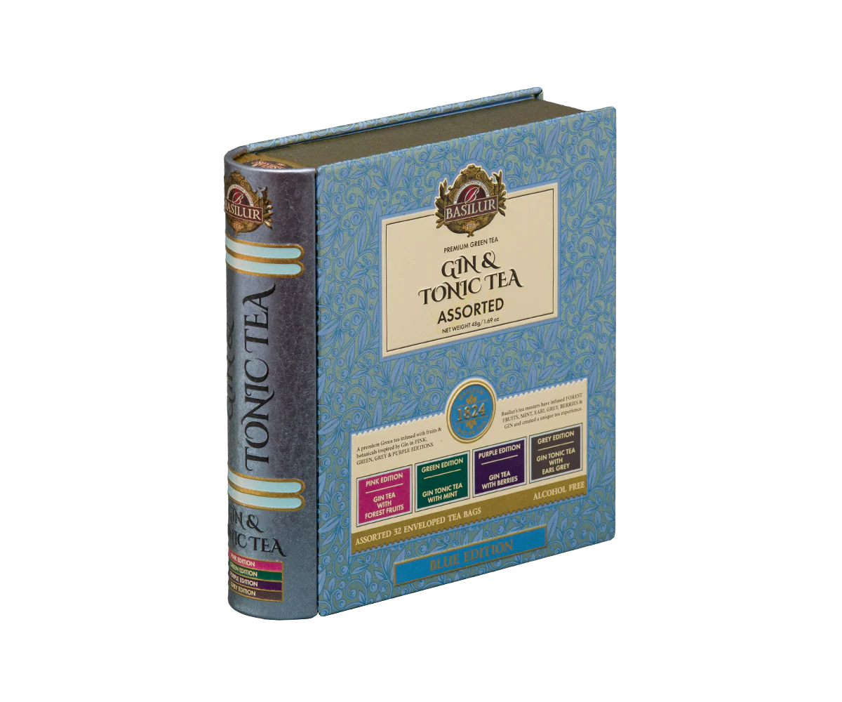 Gin & Tonic Tea- Blue Limited Edition - 32 Enveloped Tea Bags - 4 Flavours