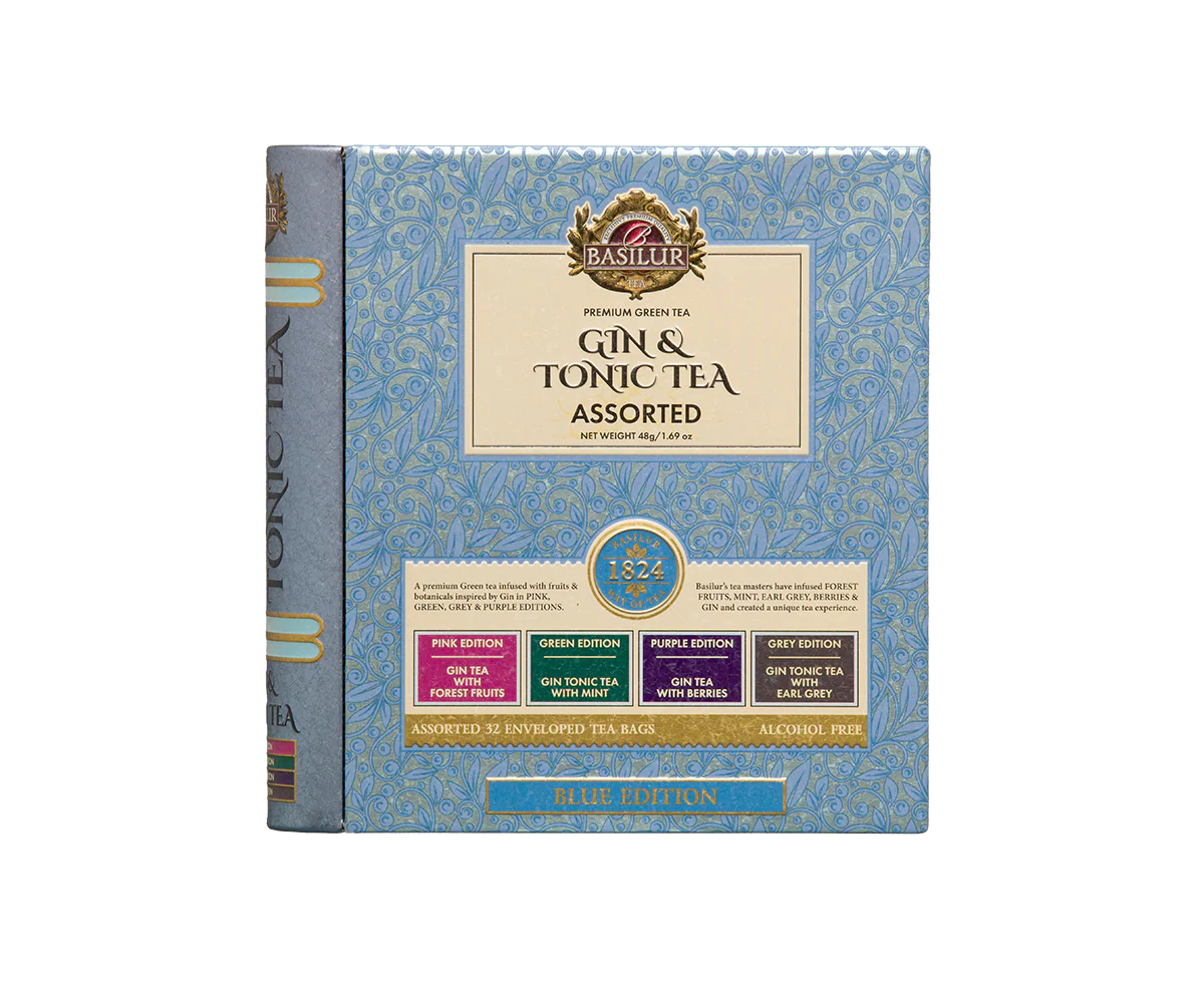 Gin & Tonic Tea- Blue Limited Edition - 32 Enveloped Tea Bags - 4 Flavours - Image 4