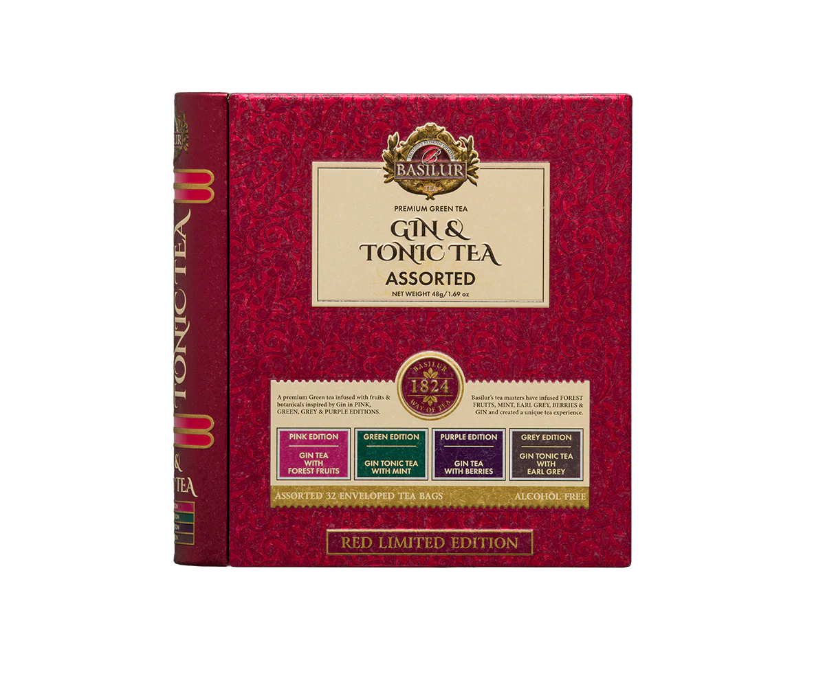 Gin & Tonic Tea- Red Limited Edition - 32 Enveloped Tea Bags - 4 Flavours - Image 4