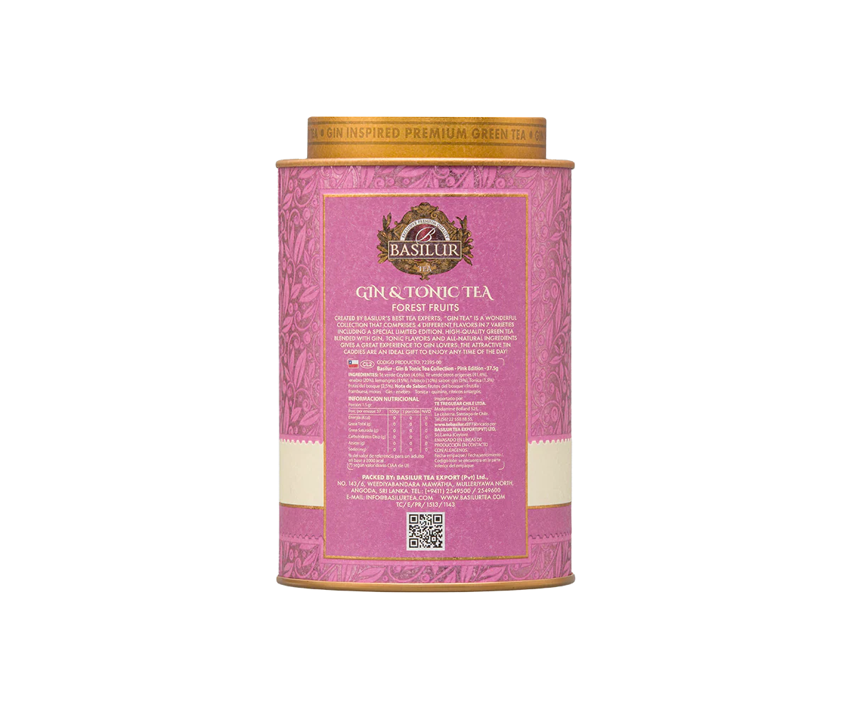 Basilur Gin Tea - Pink Edition - 75g Loose Leaf Green Tea - Image 2