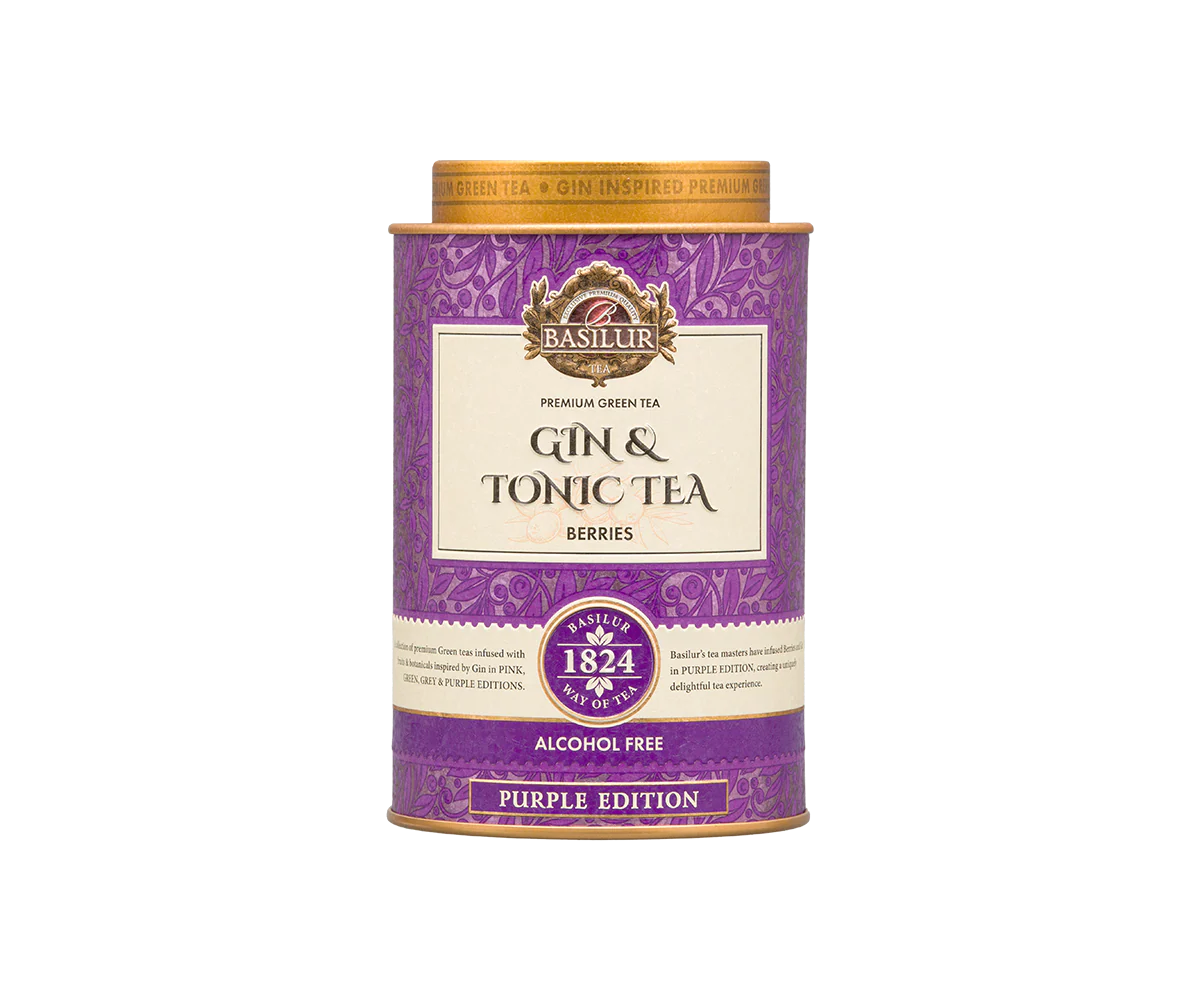 Basilur Gin Tea - Purple Edition - 75g Loose Leaf Green Tea