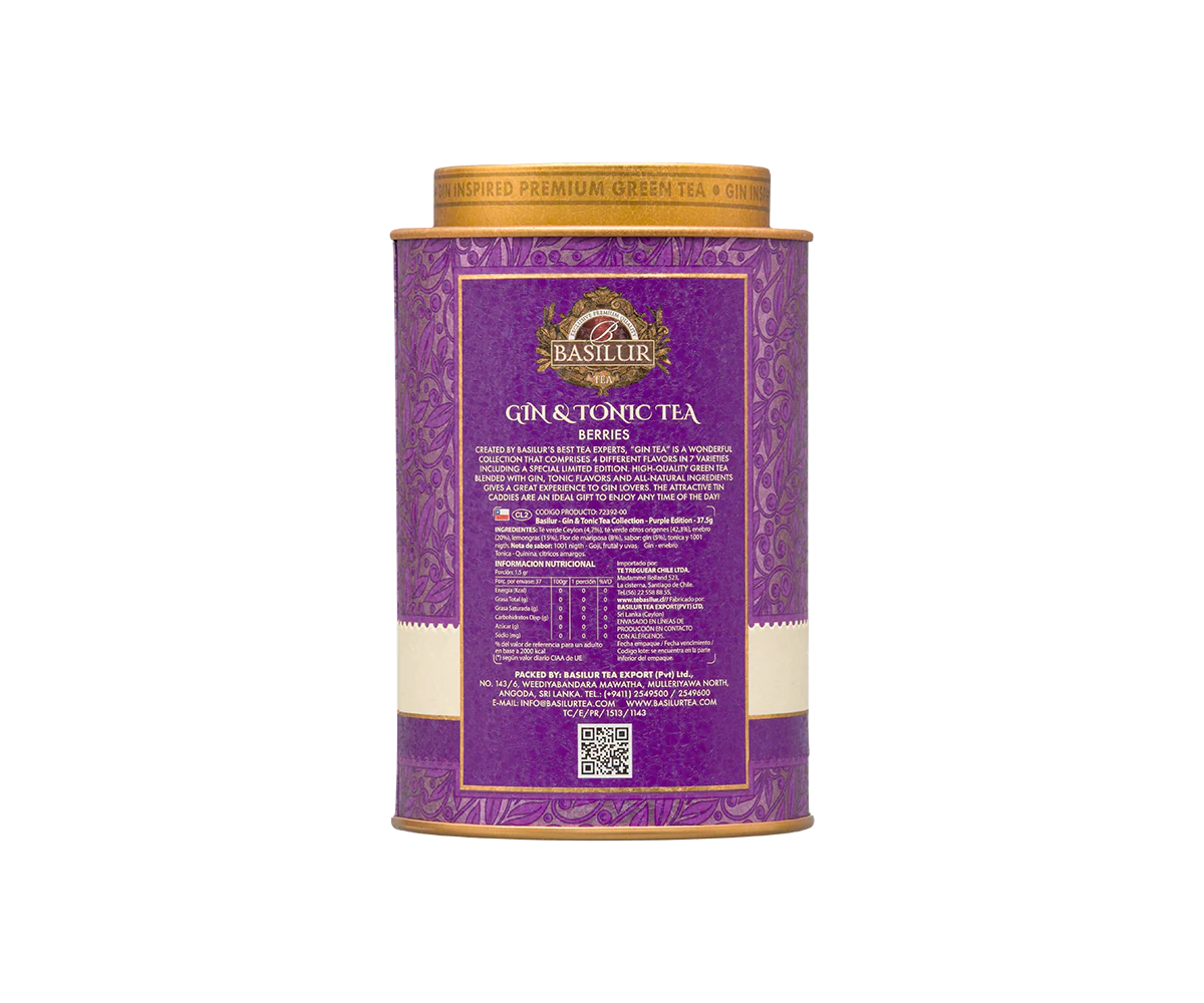 Basilur Gin Tea - Purple Edition - 75g Loose Leaf Green Tea - Image 2
