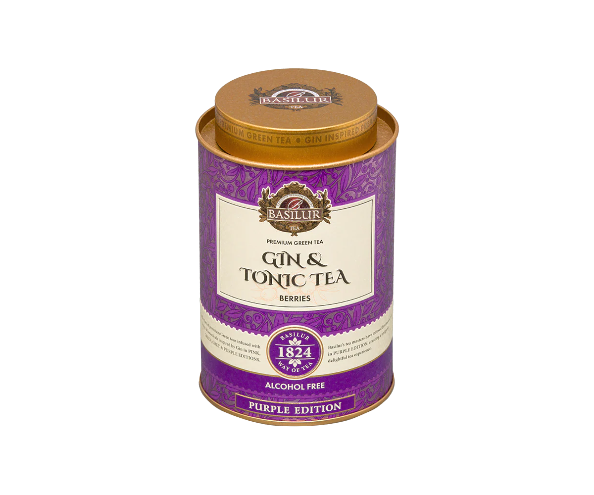 Basilur Gin Tea - Purple Edition - 75g Loose Leaf Green Tea - Image 3