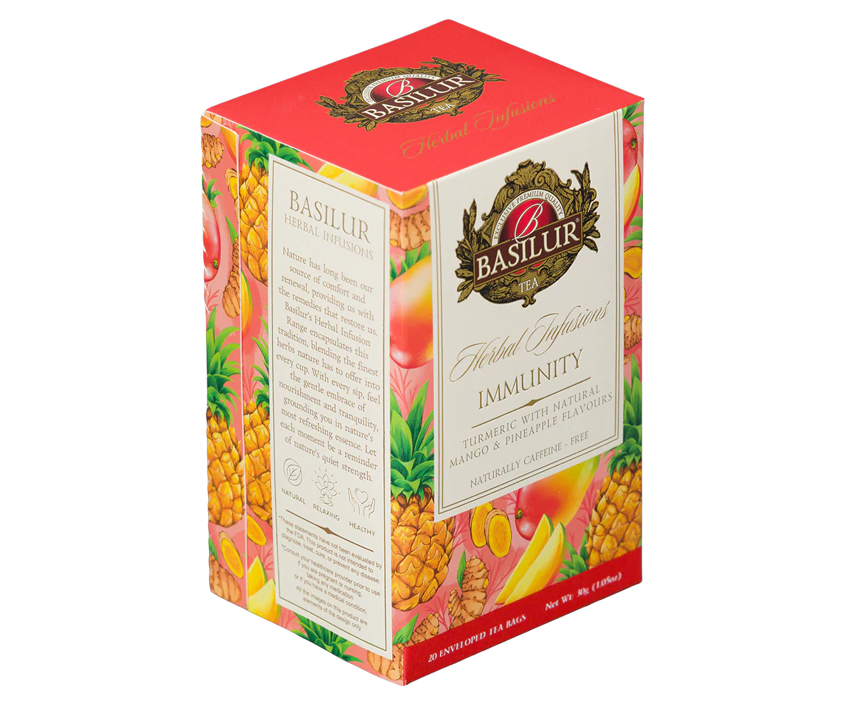 Basilur Immunity Herbal Tea - 20 Enveloped Tea Bags