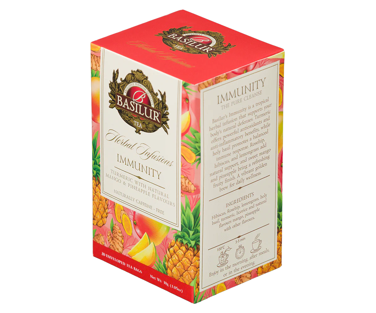 Basilur Immunity Herbal Tea - 20 Enveloped Tea Bags - Image 4
