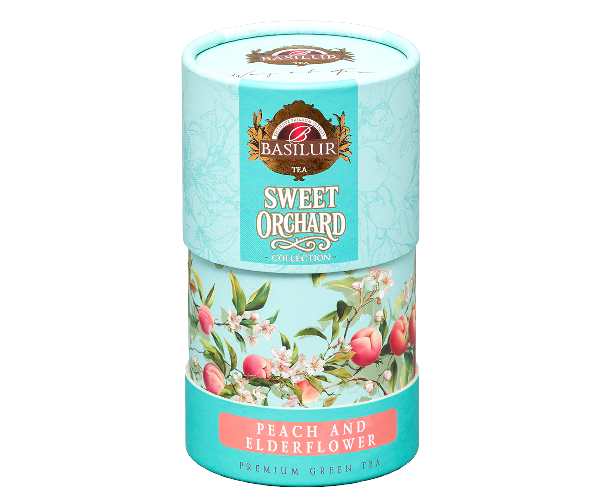 Basilur Sweet Orchard Peach & ElderFlower - 75g Loose Leaf Green Tea - Image 5