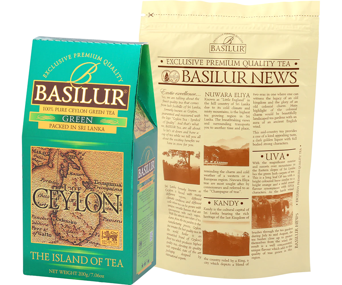 Basilur Pure Ceylon Green Tea - 200g Loose Leaf - Image 2