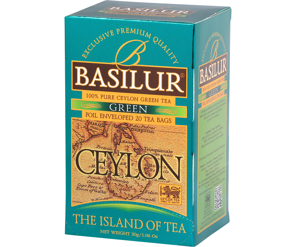 Basilur Pure Ceylon Green Tea - 25 Enveloped Tea Bags - Image 4