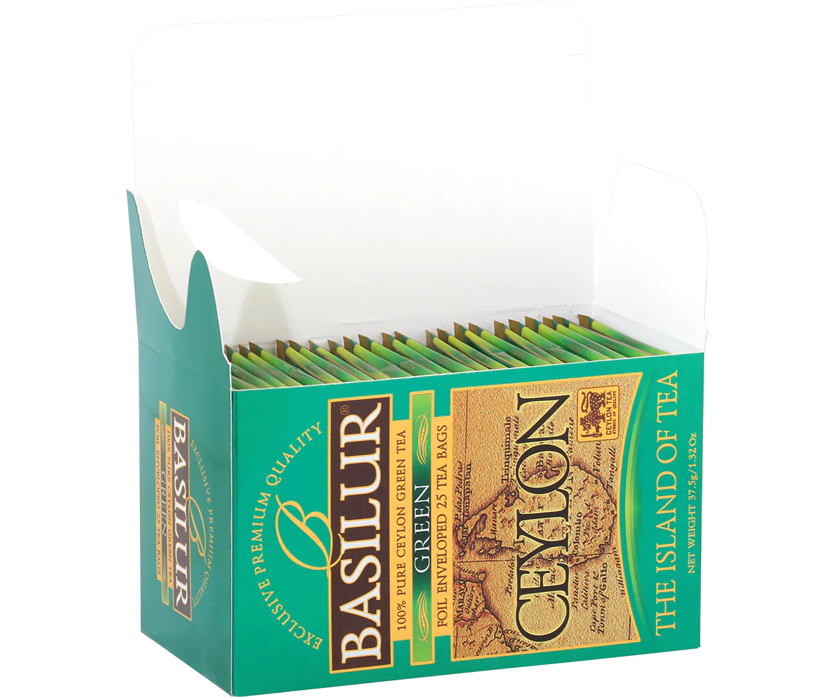 Basilur Pure Ceylon Green Tea - 25 Enveloped Tea Bags - Image 5