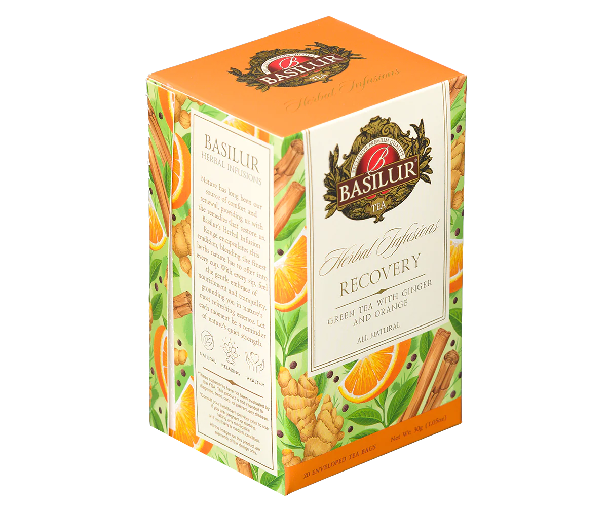 Basilur Recovery Herbal Tea - 20 Enveloped Tea Bags