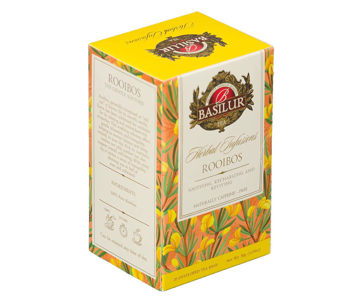 Basilur Rooibos Herbal Tea - 20 Enveloped Tea Bags