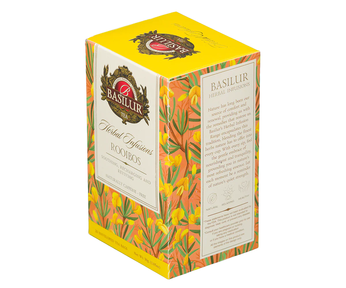 Basilur Rooibos Herbal Tea - 20 Enveloped Tea Bags - Image 4