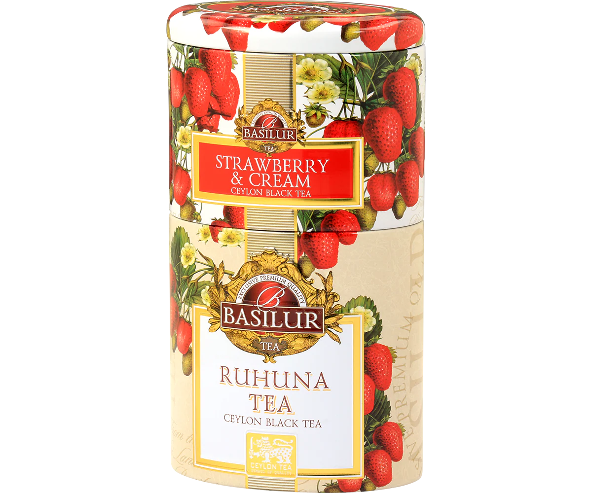 Two Layer Caddy - Strawberry & Cream and Ruhuna Tea -100g Loose leaf Tea - Image 4