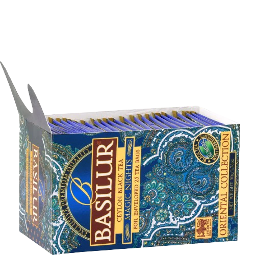 Basilur's Magic Nights Black Tea Blend - 25 Enveloped Tea Bags - Image 3