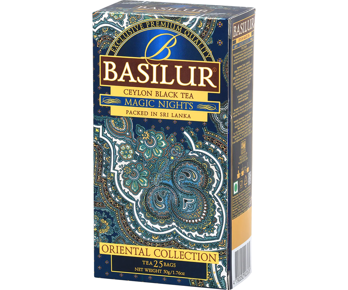 Basilur's Magic Nights Black Tea Blend - 25 Tea Bags - Image 2