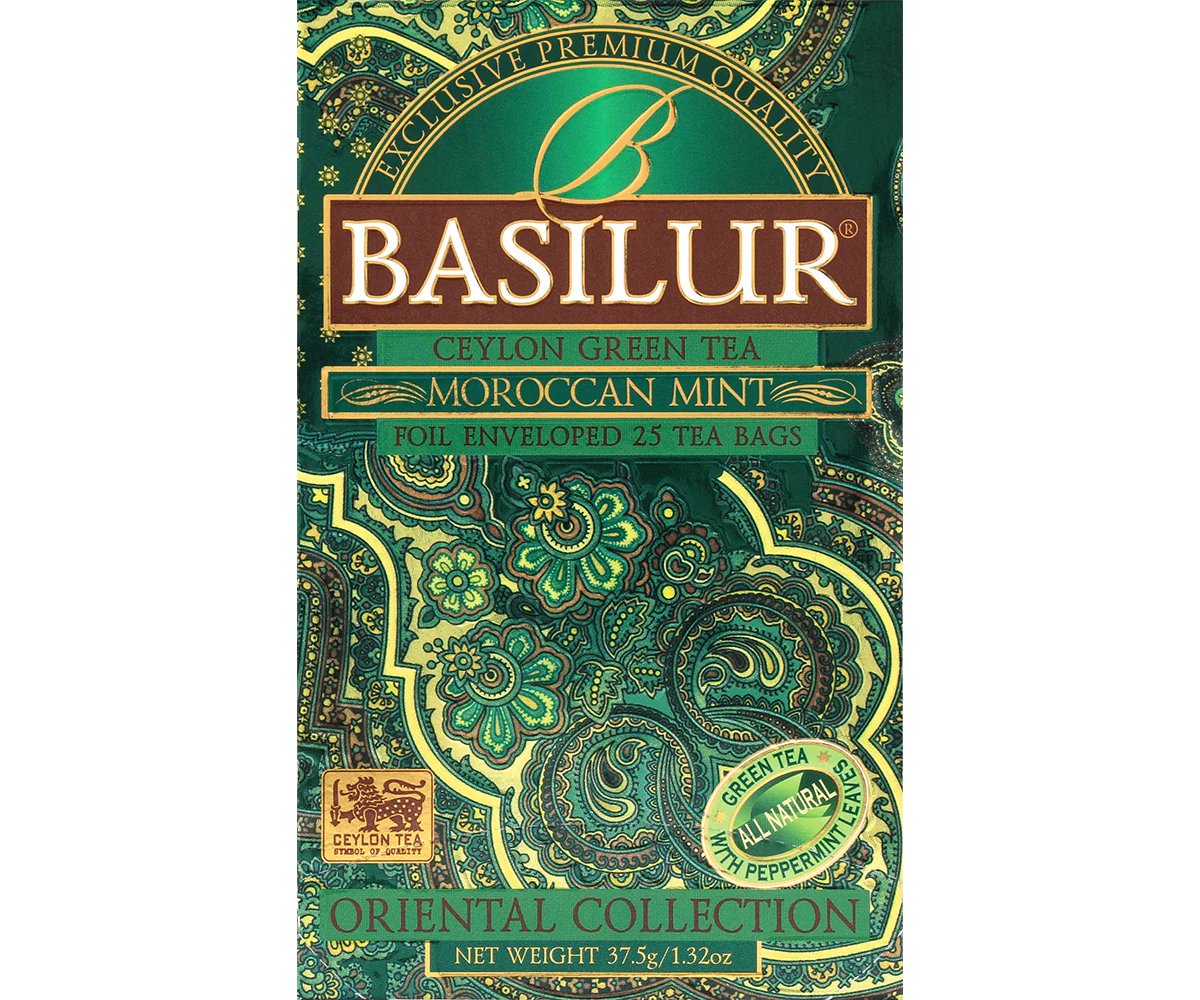 Basilur's Moroccan Green Tea- 25 Enveloped Tea bags - Image 5