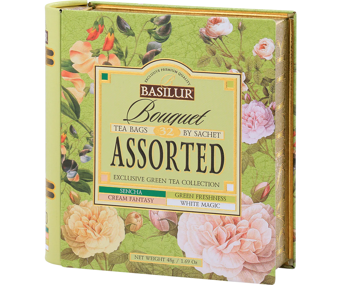 Bouquet  Exclusive Green Tea Book - 32 Enveloped Tea Bags - 4 Flavours - Image 4