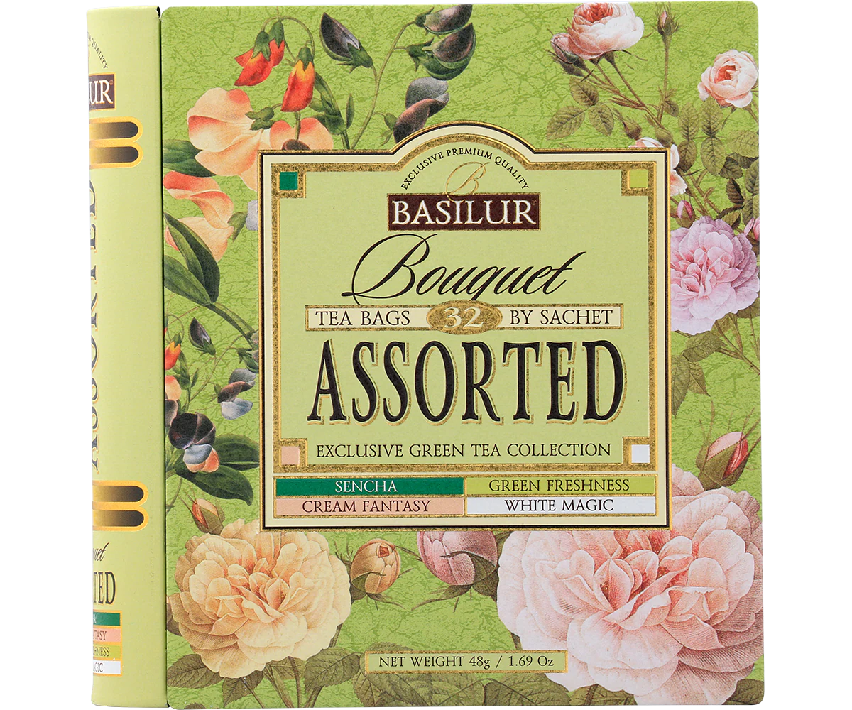 Bouquet  Exclusive Green Tea Book - 32 Enveloped Tea Bags - 4 Flavours - Image 5