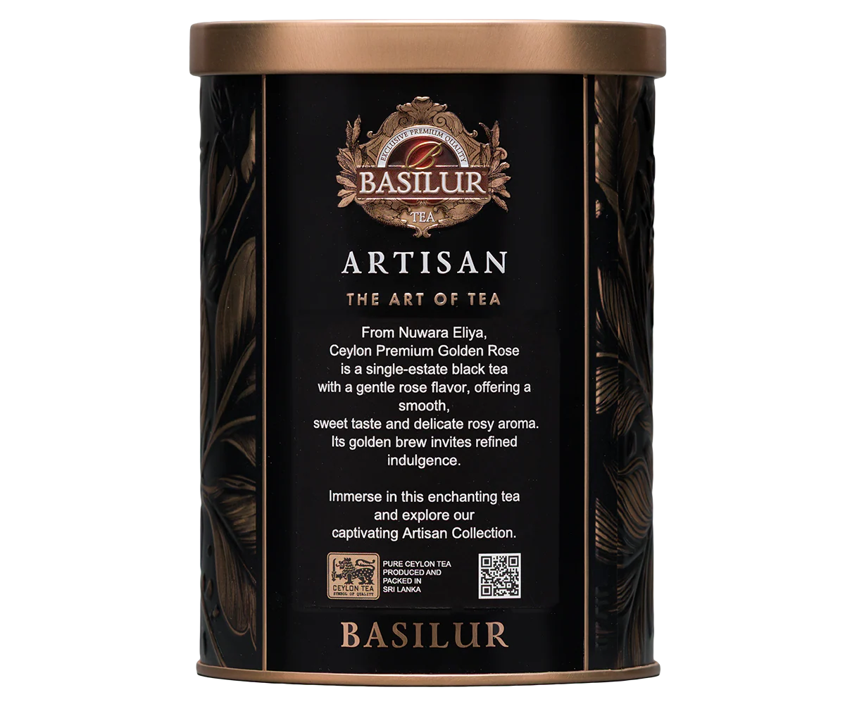 Ceylon Premium Golden Rose Tin - 75g Loose Leaf Ceylon Black Tea - Image 4