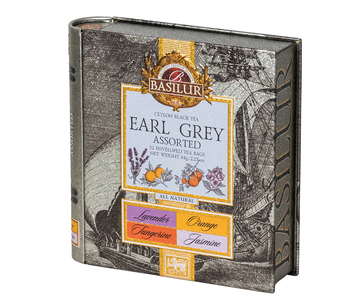 Tea Book - Earl Grey Collection - 32 Enveloped Tea Bags - 4 Flavours - Image 2