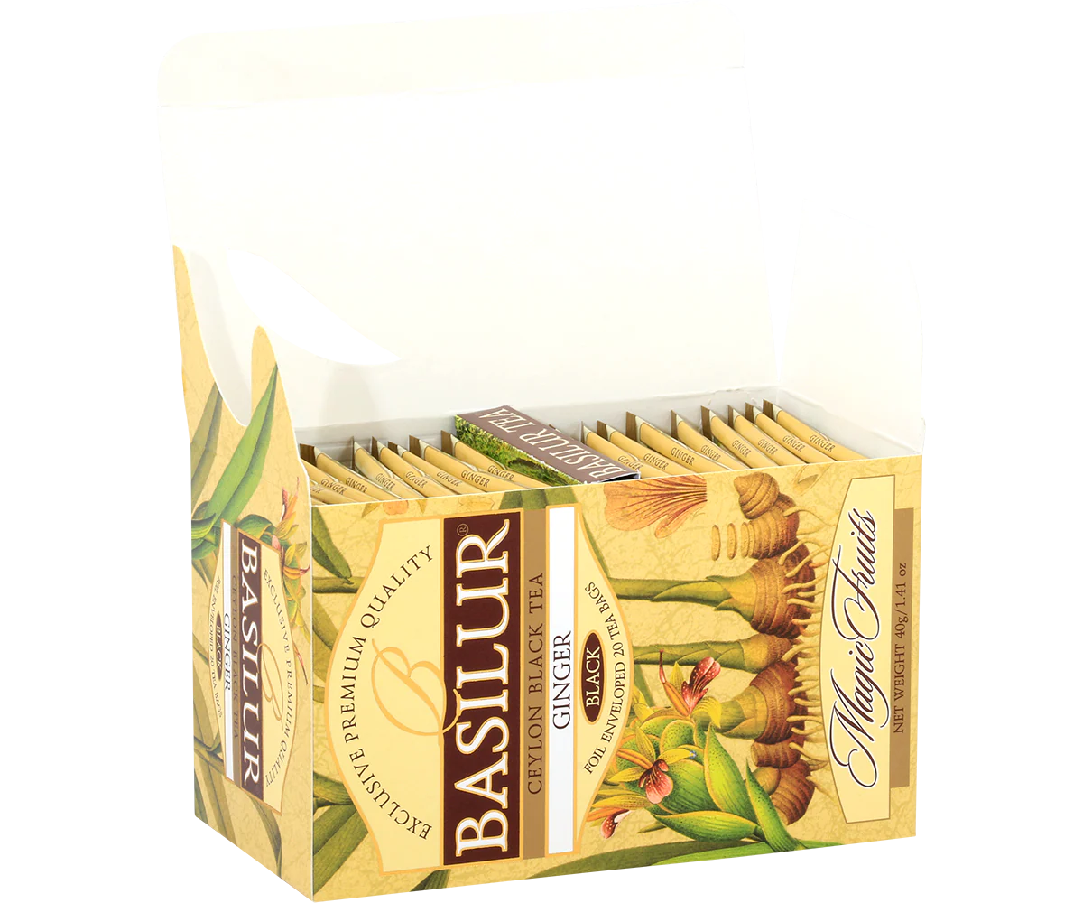 Magic Fruits Ginger Ceylon Black Tea - 20 Enveloped Tea Bags - Image 4
