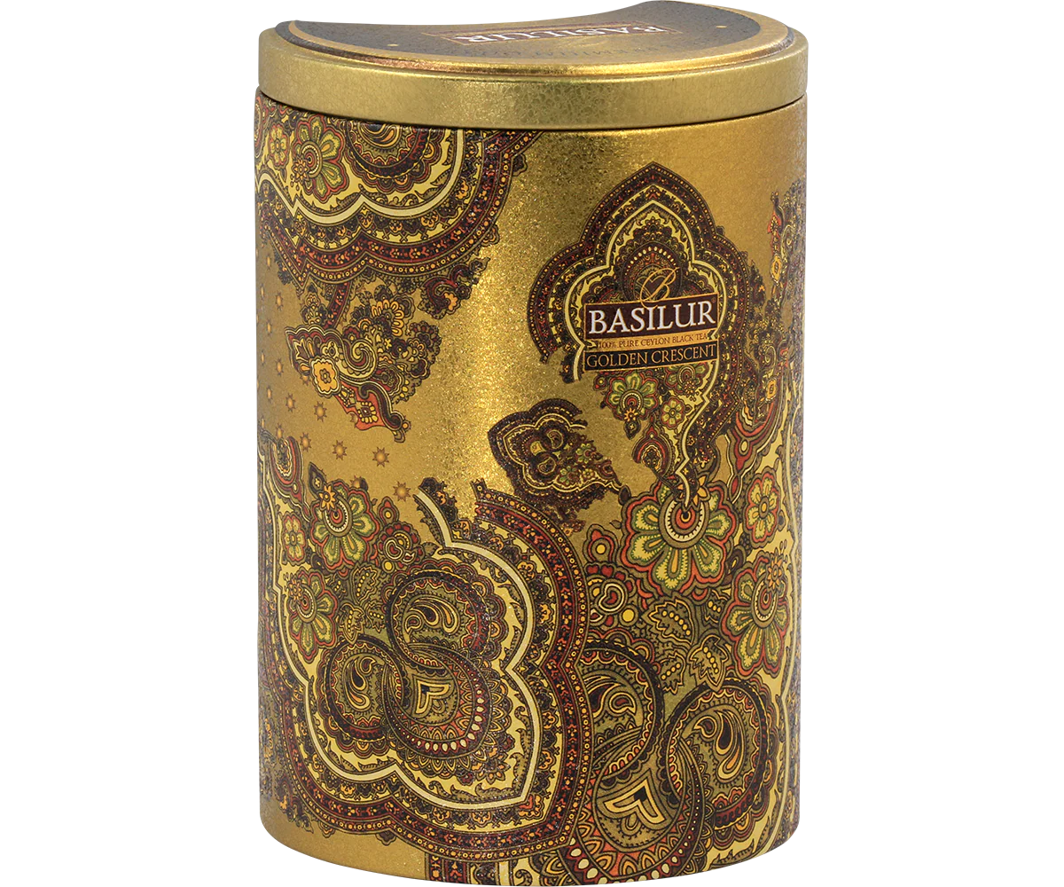 Golden Crescent Tin Caddy - 100g Loose Leaf Tea Black Tea