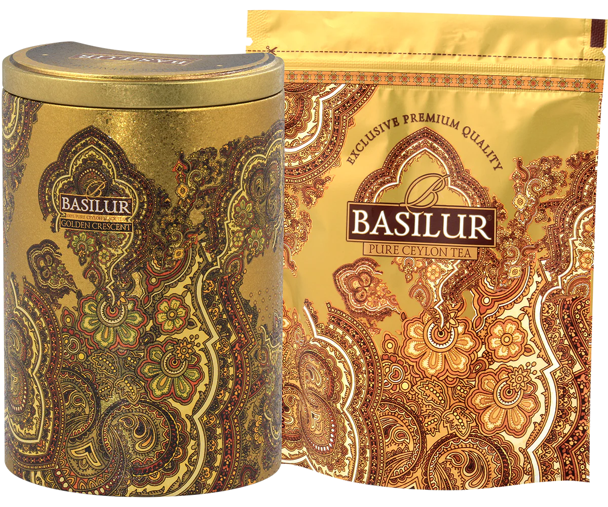 Golden Crescent Tin Caddy - 100g Loose Leaf Tea Black Tea - Image 3