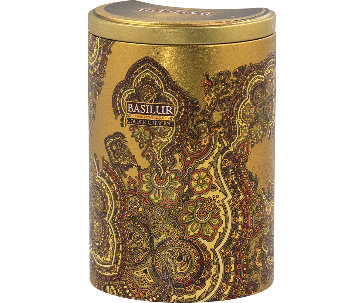 Golden Crescent Tin Caddy - 100g Loose Leaf Tea Black Tea - Image 4