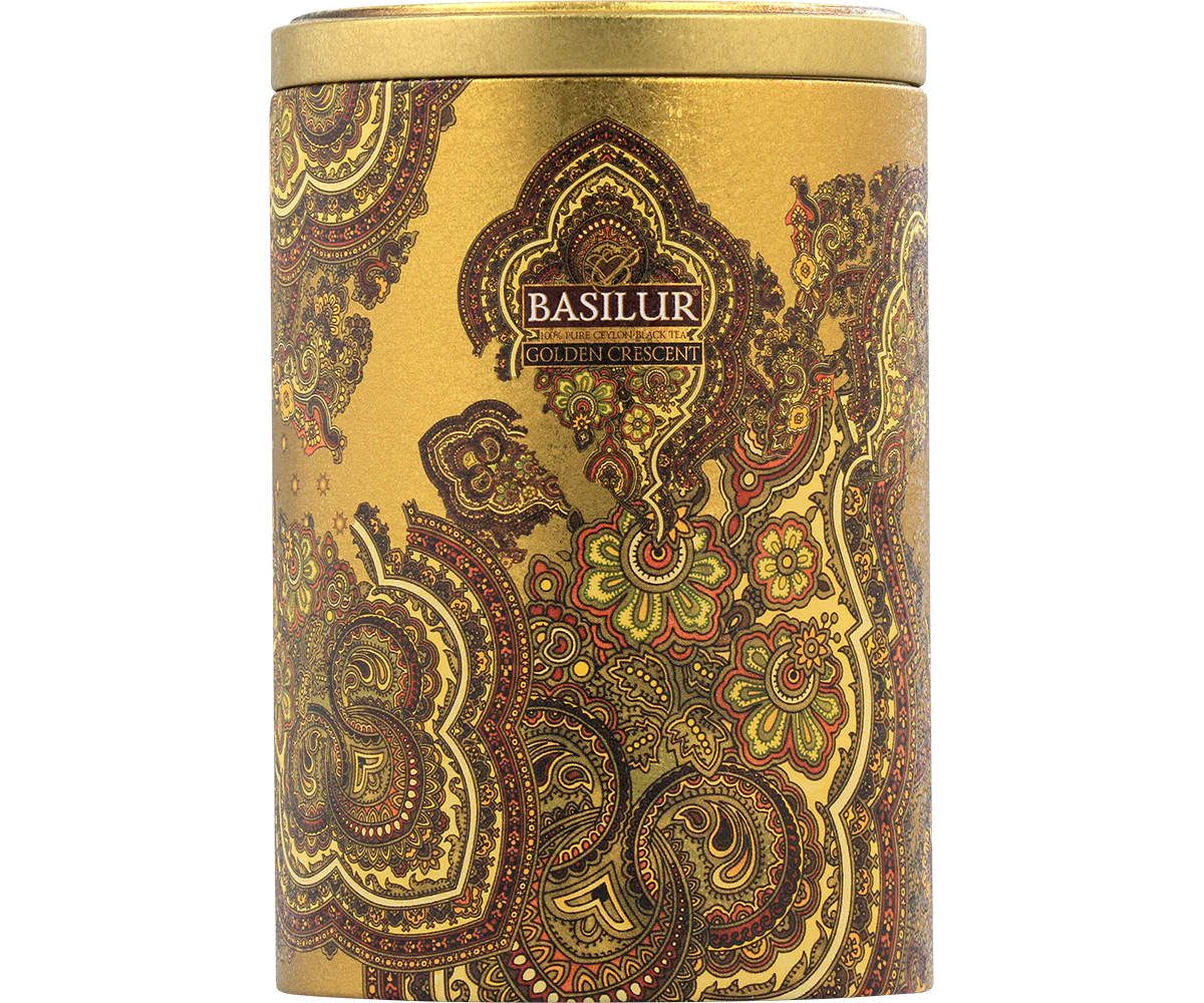 Golden Crescent Tin Caddy - 100g Loose Leaf Tea Black Tea - Image 5