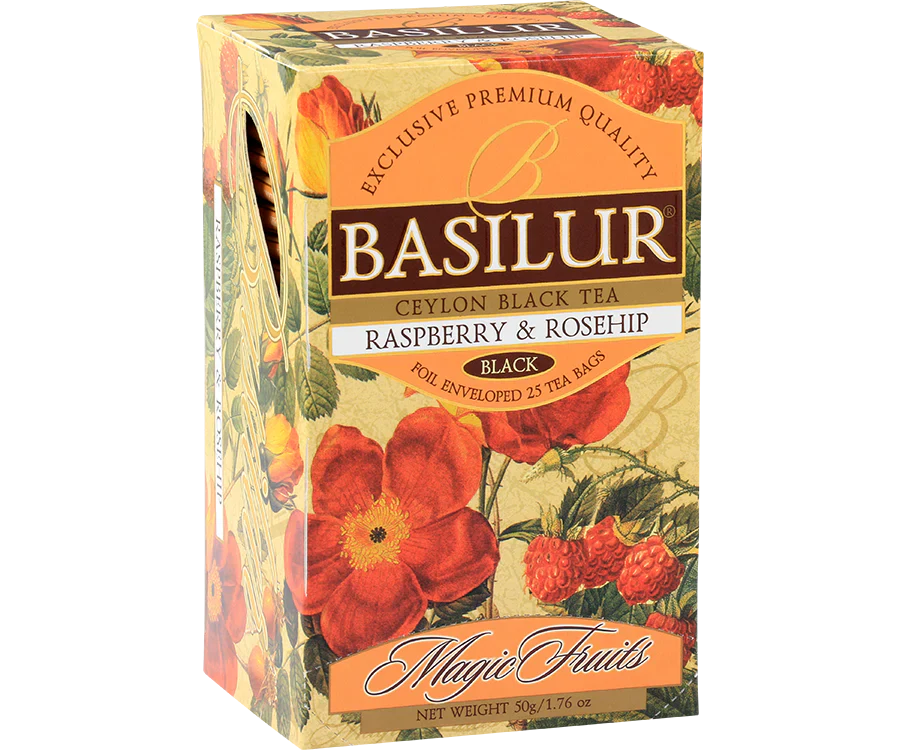 Magic Fruits Raspberry & Rosehip Tea - 25 Enveloped Tea Bags
