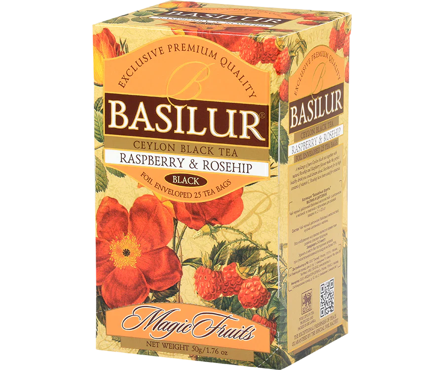 Magic Fruits Raspberry & Rosehip Tea - 25 Enveloped Tea Bags - Image 2