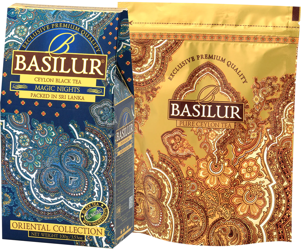 Basilur's Magic Nights Black Tea Blend - 100g Loose Leaf Refill Pack - Image 3