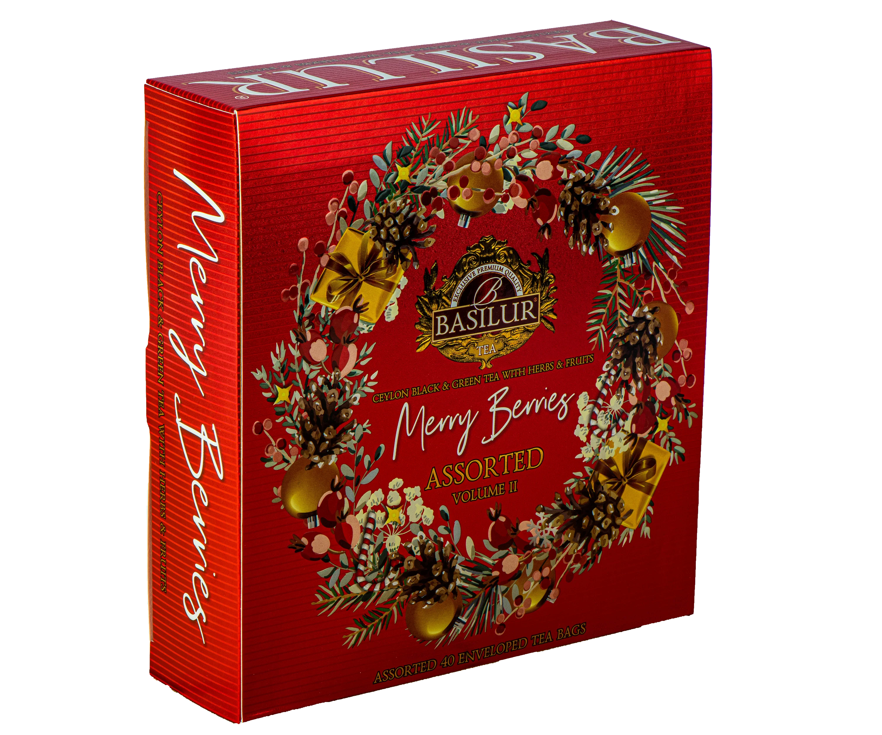 Merry Berries Red - 40 Enveloped Teabags - 4 Flavours