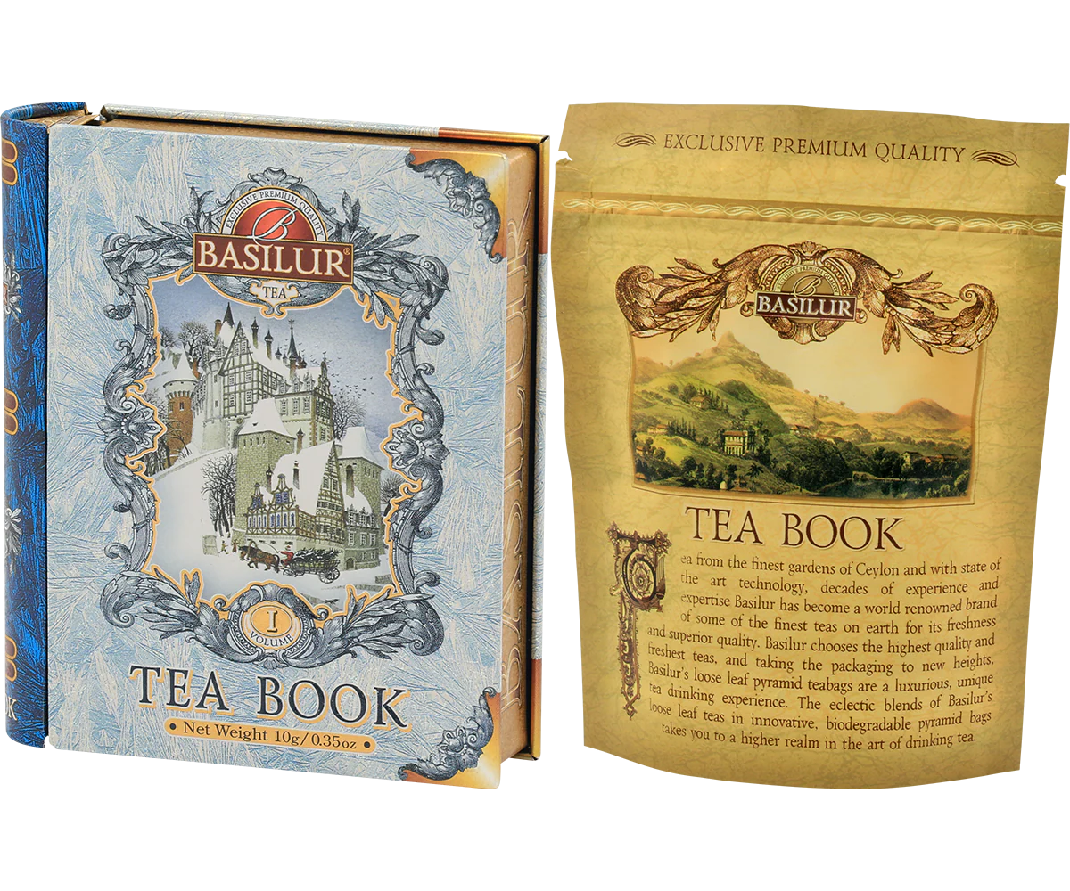 Mini Tea Book I - Blue Cornflower, Malwa & Jasmine Flower - Floral Black Tea - 5 Pyramid Tea Bags - Image 2
