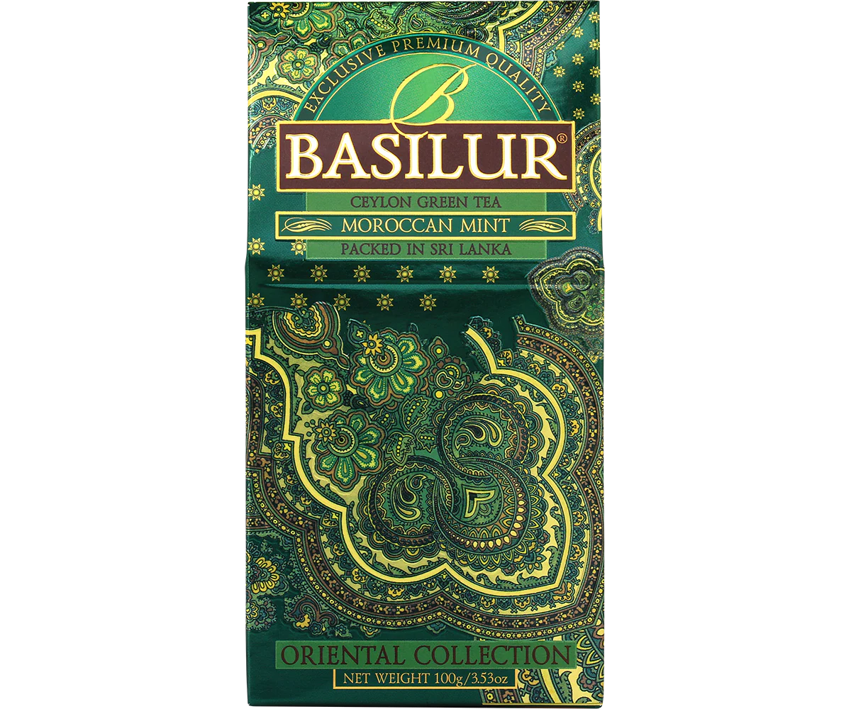 Basilur's Moroccan Mint - 100g Loose Leaf Ceylon Green Tea Refill Pack - Image 5