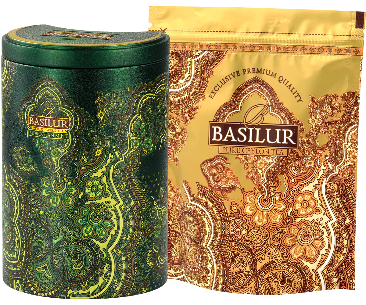Moroccan Mint Tin Caddy- 100g Loose Leaf Green Tea - Image 3