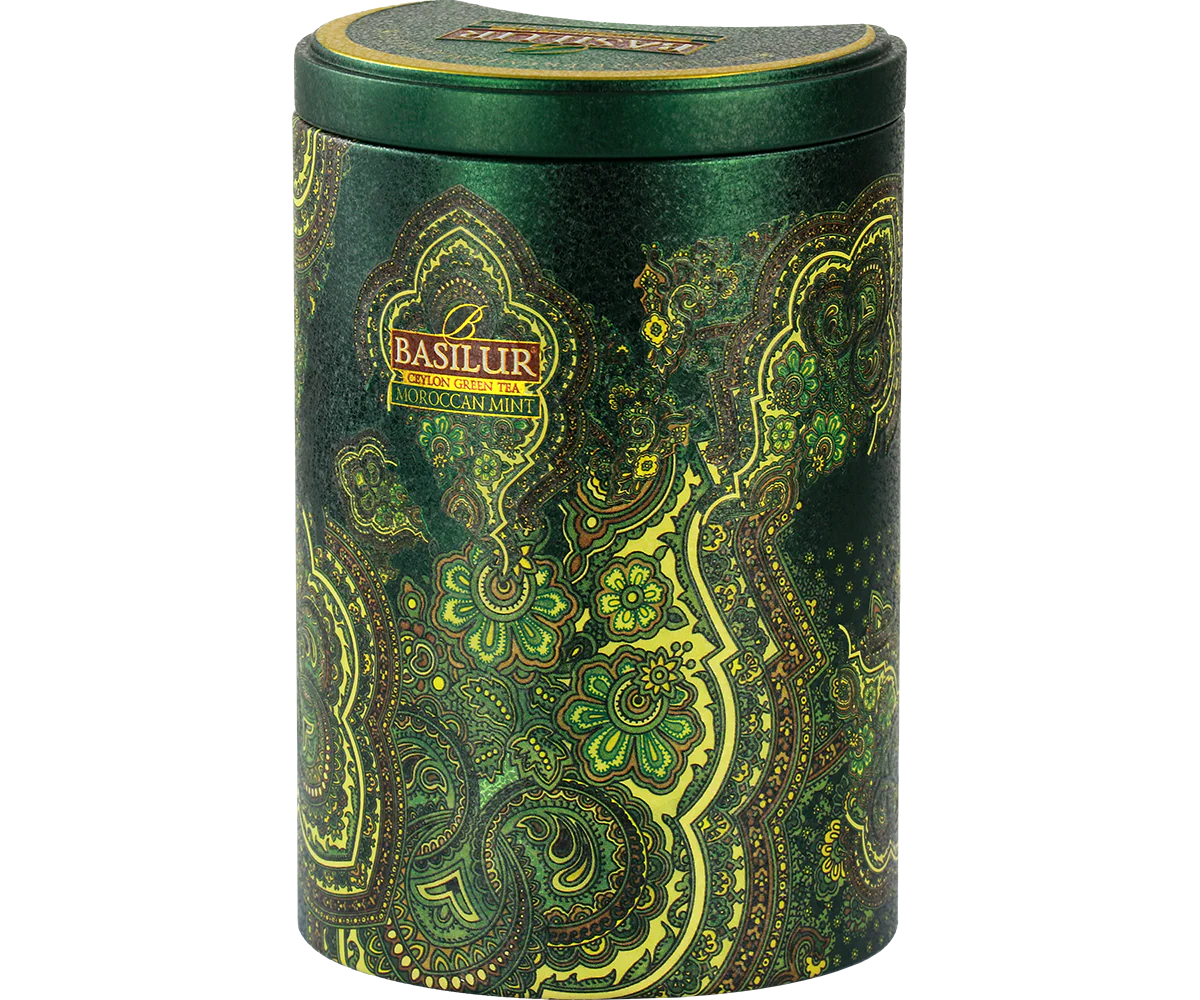 Moroccan Mint Tin Caddy- 100g Loose Leaf Green Tea - Image 4