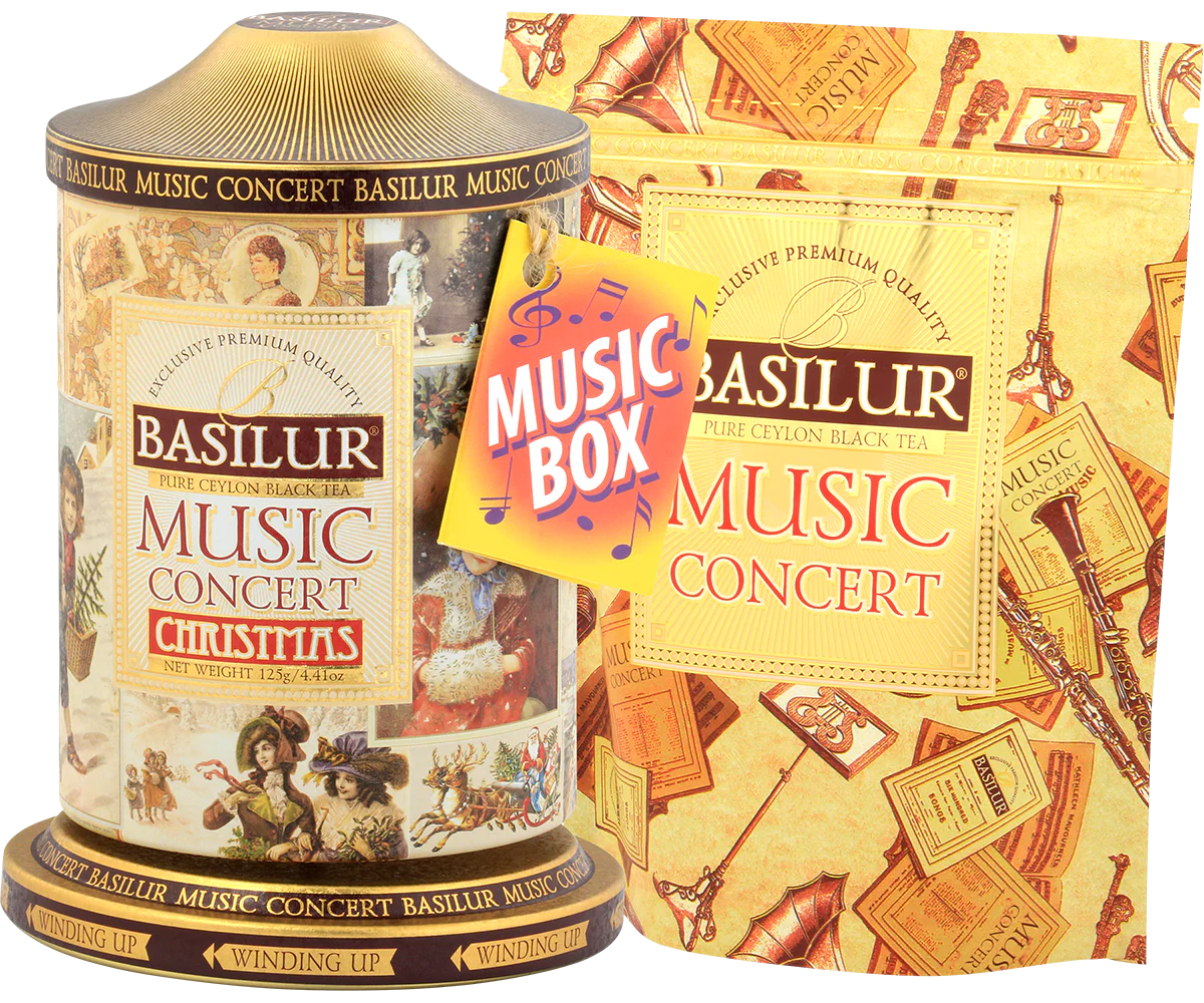 Basilur Music Concert Tin Caddy - Christmas - 100g Loose Leaf Black Tea - Image 3