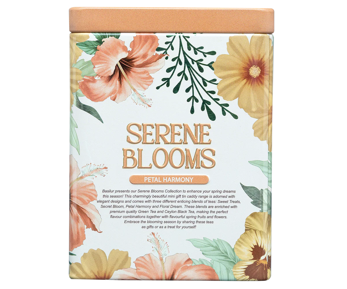 Basilur Serene Blooms Luxury Tin Caddy - Petal Harmony - 75G Loose Leaf - Image 4