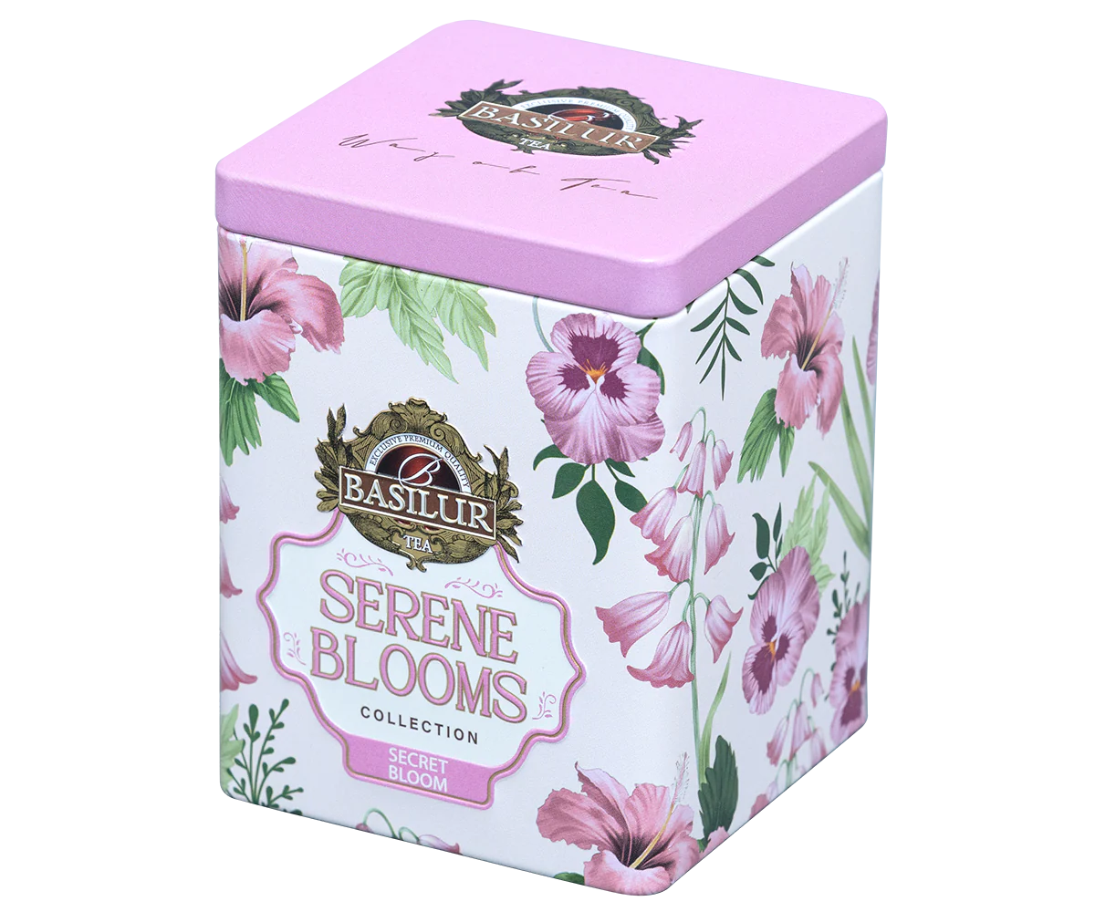 Basilur Serene Blooms Luxury Tin Caddy - Secret Bloom - 75G Loose Leaf - Image 4