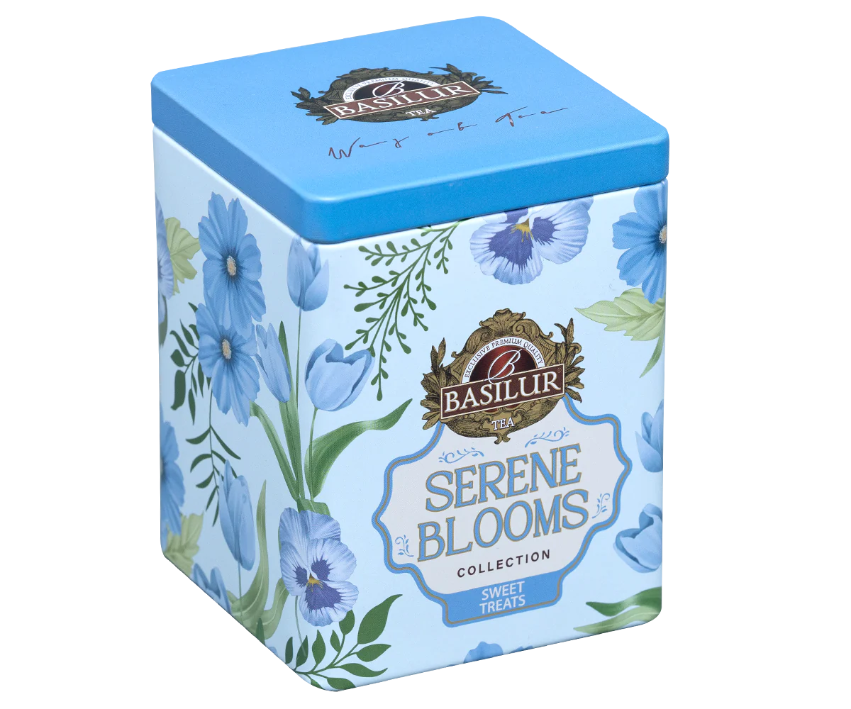 Basilur Serene Blooms Luxury Tin Caddy - Sweet Treats- 75G Loose Leaf